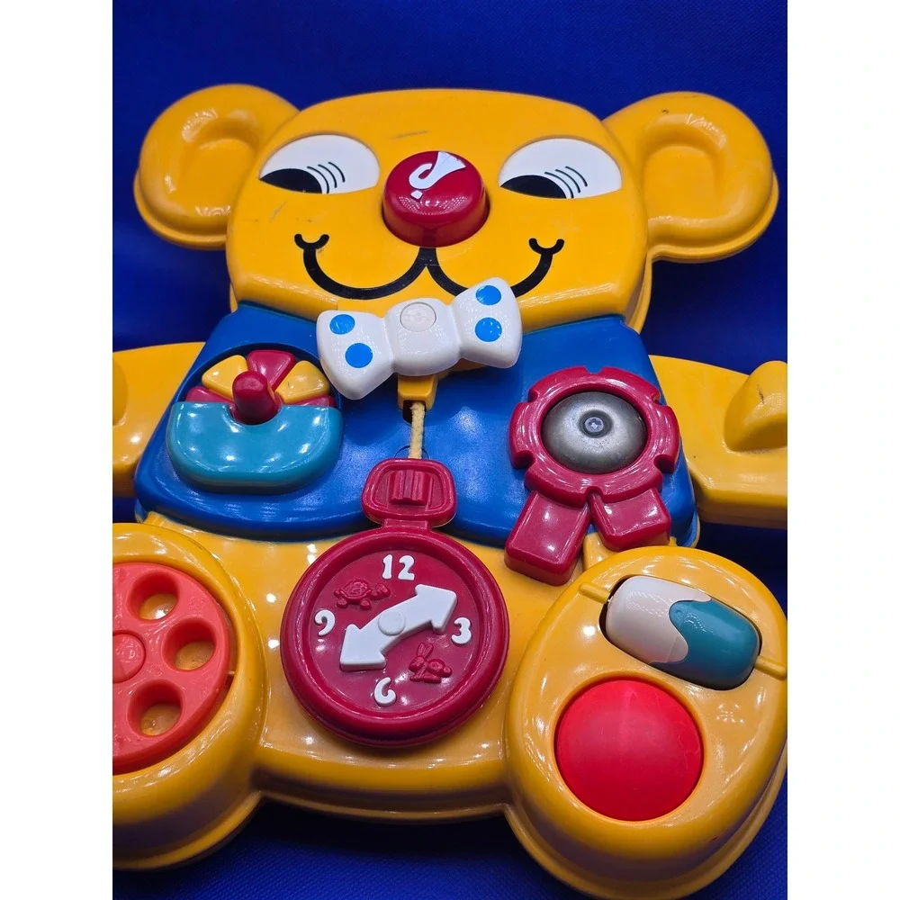 Matchbox Activity Bear Yellow Vintage 1982 Sensory Busy Board Crib Toy Nursery